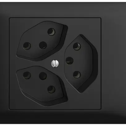 Presa INS EDIZIOdue 3×T13 nero 3×S 45…69mm 