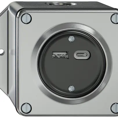 Prise de charge USB AP ELEMENT 1×USB-A 1×USB-C 3600mA aluminium 