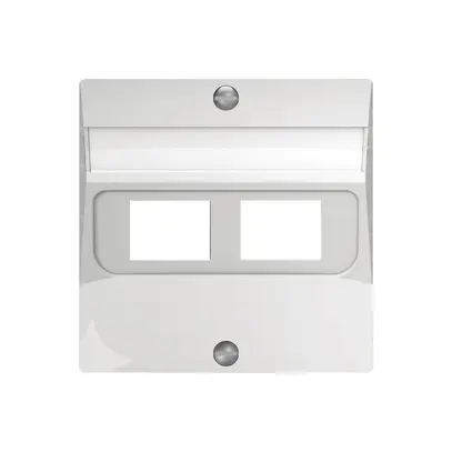 Kit de recouvrement SIDUS pour 2RJ45 blanc brillant 