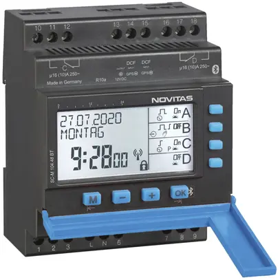 Timer settimanale AMD NOVITAS SC-M104.48 BT, 230V 4-canale astro 