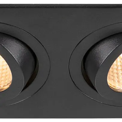 Spot LED INC SLV NEW TRIA 14W 610lm 927 38° VAR 170×90mm noir 2×Spot 