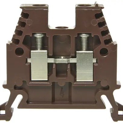 Durchgangs-Reihenklemme Woertz 0.5…4mm² 32A 1000V Schraubanschluss 2×1 TH35 br 