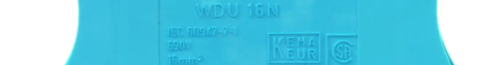 Morsetto di passaggio Weidmüller WDU 16N connessione a vite 16mm² TS35 blu 