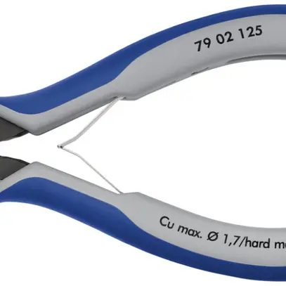 Pince coupante de coté KNIPEX 125mm, 64HRC, Ø0.2…1.7mm/Ø0.8mm 