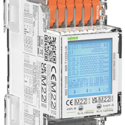 Compteur d'énergie AMD WAGO MID25 3LN indirecte 1A tarif mult.électr. RS-485 S0 