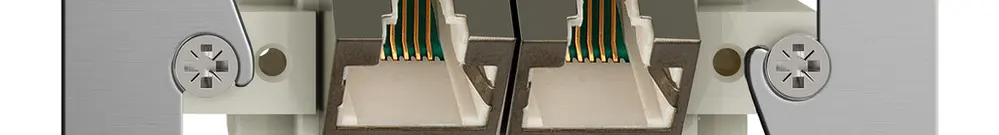 Einsatz zu UP-Anschlussdose 2×RJ45/s 8P getr. FH ITplus 