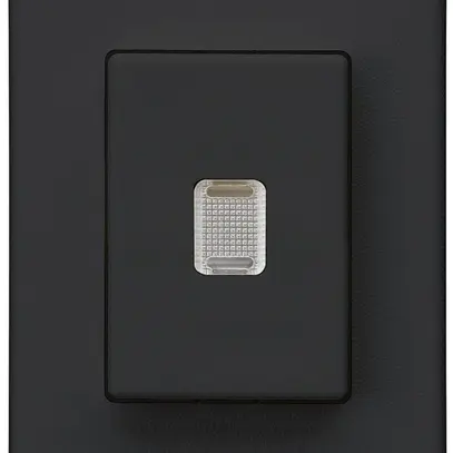 Pulsante INS Hager FLF 10A/250V 0/1L illuminato nero 