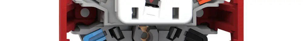 Kombination Feller SNAPFIX® S3K+T13 Seitenbeleuchtung rt 