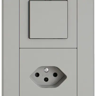 Combinazione INC EDIZIO.liv SNAPFIX® 2×1 156×96mm sch 3/1L+1×T13 grigio chiaro 