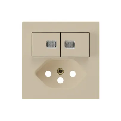 Kit front. kallysto 60×60 beige avec 2 lentilles pour combinaison S1/T13 