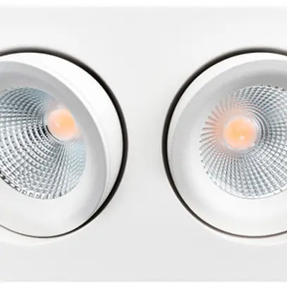 Downlight LED SG Junistar Lux Square 2×7W 1240lm 940 IP20/IP44 42° REG 175×95 bi 