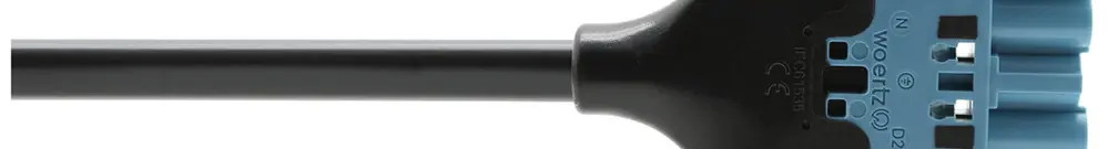 Câble de raccordement Woertz 49345/C2 5×1.5mm² 250V 16A 8m bl fiche-libre Cca 