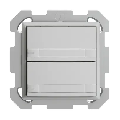 Pulsante INC KNX 2×EDIZIOdue colore grigio chiaro RGB con LED con inserto carta 