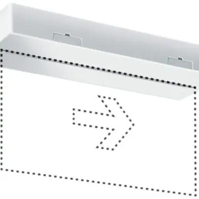 Lampada di emergenza ESYLUX SLX 24 LEDi Display 24…230V, bianco 