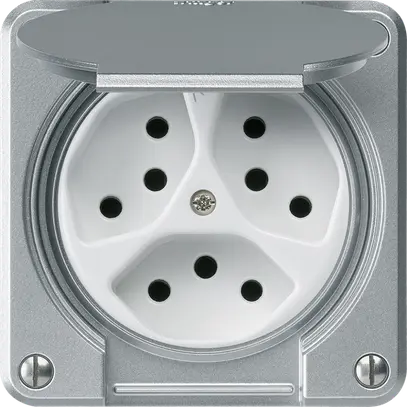 Prise ENC robusto 3×type 13/1 aluminium pour combinaison 