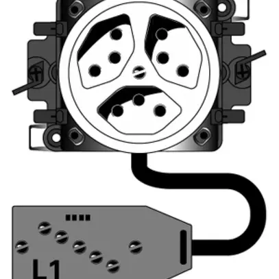 Prise INC basico 3×type 13 sur L1 avec boîte G3 et adaptateur Technofil orange 