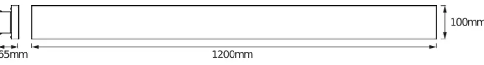 Plafonnier LED LDV PLANON FRAMELESS 35W 2500lm 3000K 100×1200mm blanc 
