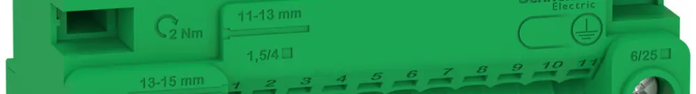 Morsetto di terra SE Resi9 CX/Pragma Plus per 24 connessioni 