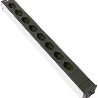 Presa multipla 19" 1UA 8×T23 Td3×1.5mm² 3m nero 