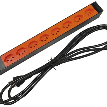 Presa multipla Steffen ALU MODULAR 8×T23 3m arancione 