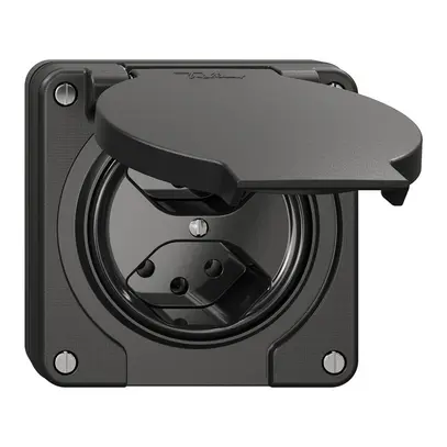 Presa NUP NEVO, 2×T13, IP21, nero 