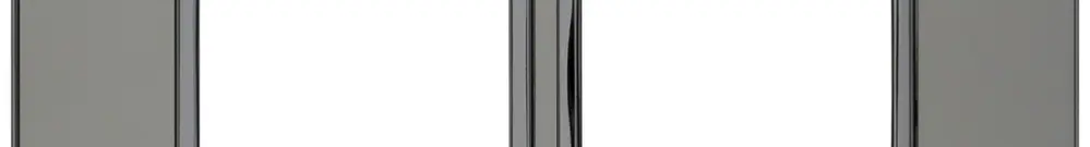 En-tête ENC Legrand Arteor 1×2 horizontal 157×92mm Stainless Steel 