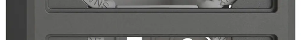 Cappa AP EDIZIO.liv SNAPFIX® c.staffa di fissaggio p.2 apparecchi grigio scuro 