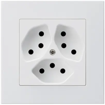 Prise ENC kallysto.pro 3×T13 blanc avec sécurité enfants 