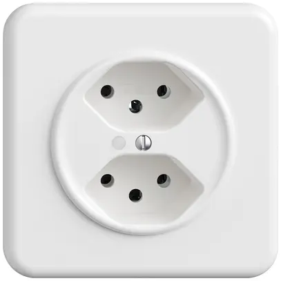 Prise ENC STANDARDdue SNAPFIX® 2×T13 avec LED bc 