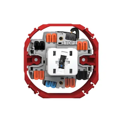 Interrupteur à poussoir lumineux Feller SNAPFIX® 3/2L lent.lat.KS bl 