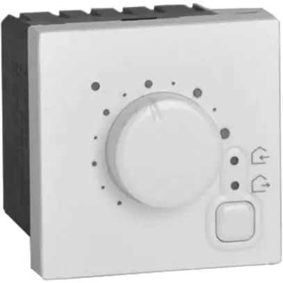 Termostato ambiente INS Legrand Mosaic 230V, con pulsanti di comando, bianco 