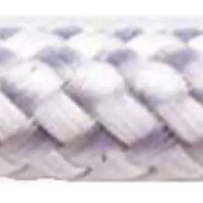Câble textile Roesch H03VV-F 2×0.75mm² LN rond, soie artificielle, blanc 