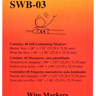 Marqueur de câble 3M ScotchCode SWB-3 cahier 25×25mm blanc 