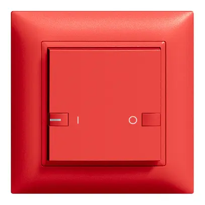 Poussoir ENC ZEP 1c/1t ON-OFF avec LED EDIZIOdue berry 
