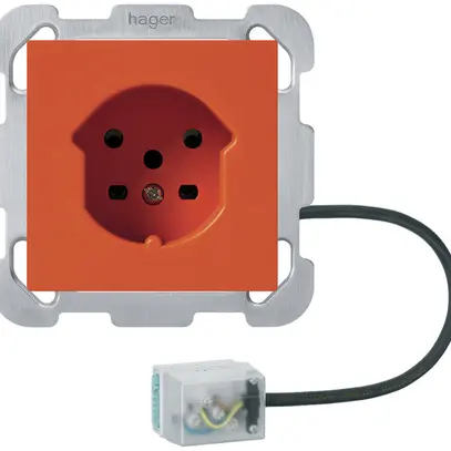 Prise INC HA kallysto type 15 avec bornes enfichables EC orange 