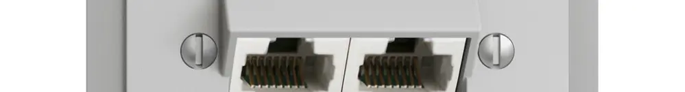 Presa INS 2×RJ45/u 4P sep.grc EDIZIOdue ITplus 