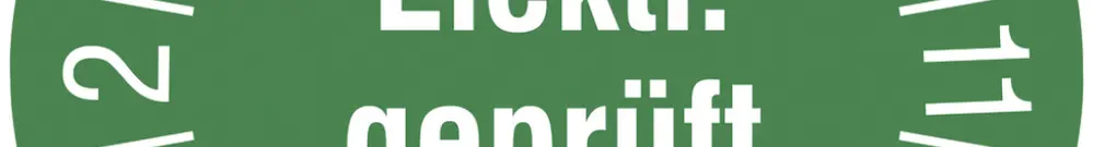 Targhetta di controllo CIMCO "Elektrisch geprüft 22" Ø20mm verde 