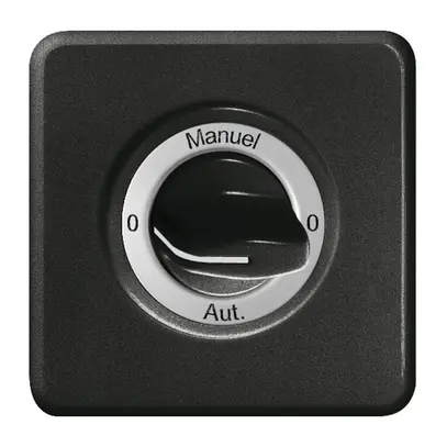 Kit frontal ENC 0-Auto-0-Main pour interrupteur rotatif noir 