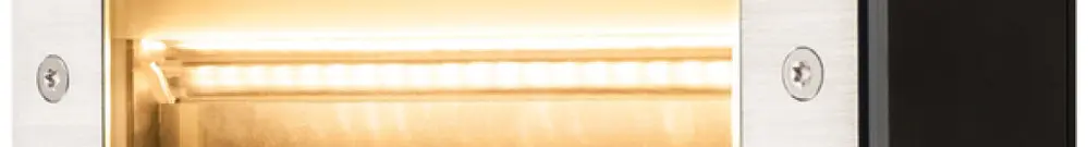Applique LED INC SLV BRICK, 9W 950lm 3000K asymétrique IP65 acier fin 
