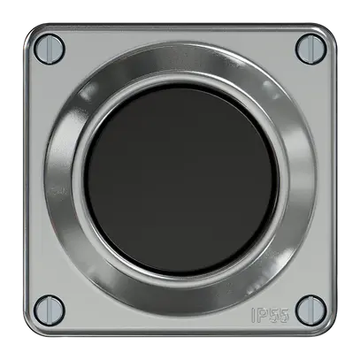 Interrupteur à poussoir ELEMENT SNAPFIX® sch6/1L 16A 250V alu 