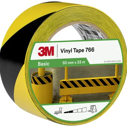 Nastro adesivo 3M 766i 50mm×33m×0.12mm giallo/nero 