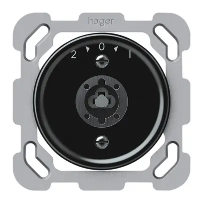 Pulsante rotativo INC origin senza cilindro 1P 2>0<1 10A 230V 77×77mm nero 