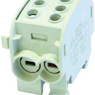 Blocco ripartizione tipo C 2×70/2×50mm² 160A Alu-CU grigio 