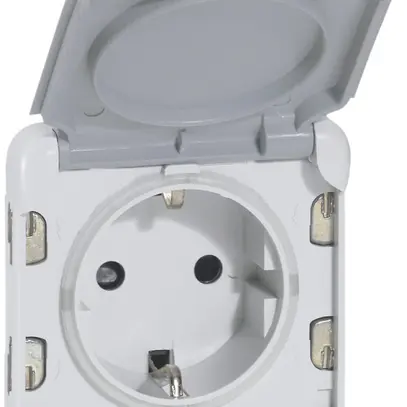 Prise PLEXO Schuko gris 