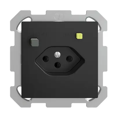 Prise ENC EDIZIOdue T13 FI 30mA FM, noir 
