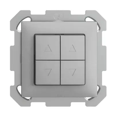 Poussoir pour stores ENC EDIZIOdue FM silver 2 canaux 