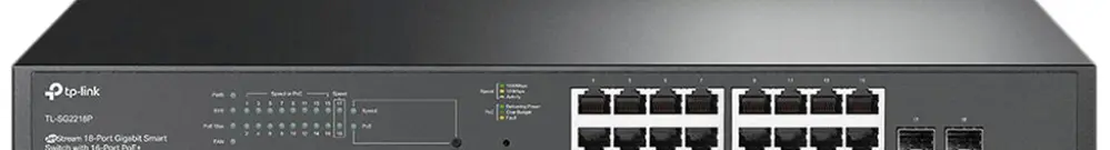 Switch TP-Link Omada SG2218P 16×RJ45 GbE 2×SFP GbE 16×PoE+ gérable 
