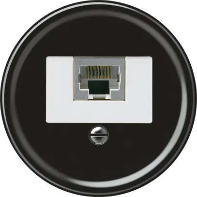 Scatola di raccordo origin RJ45 8(4) cat.6 diritto schermate 60×60mm nero 