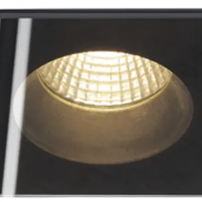 Downlight LED INC SLV PATTA-F, 12W 630lm 3000K carré IP65 noir 
