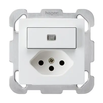 Combinaison lumineuse ENC 3/1P+T13 blanc kallysto sécurité enfants plaque fix. 